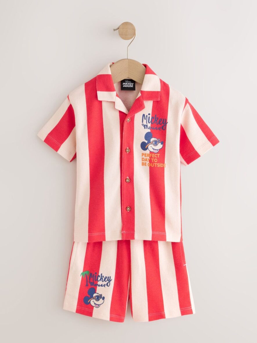 Red Mickey Mouse T-Shirt and Shorts Set (3mths-8yrs)