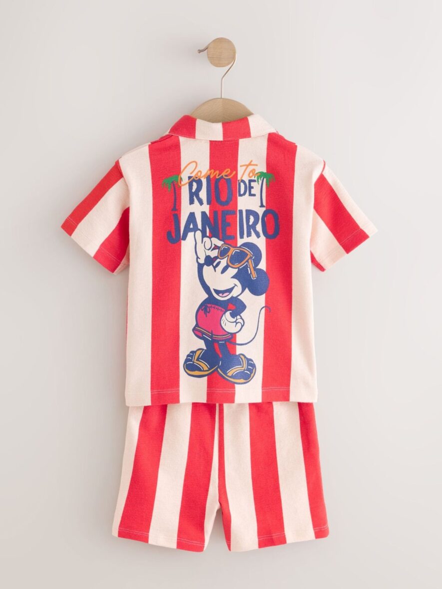 Red Mickey Mouse T-Shirt and Shorts Set 3