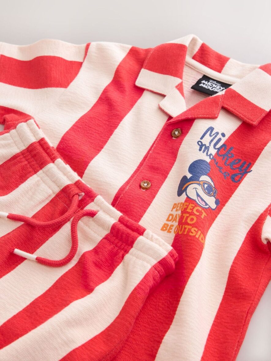 Red Mickey Mouse T-Shirt and Shorts Set 4