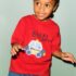Red Police Car Short Sleeve Appliqué T-Shirt 1