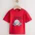 Red Police Car Short Sleeve Appliqué T-Shirt 2