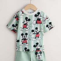 Sage Green Mickey Mouse T-Shirt and Shorts Set 1
