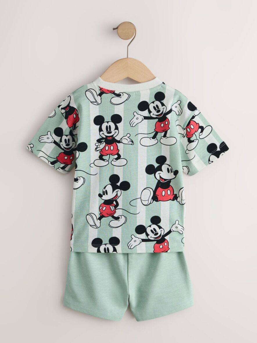 Sage Green Mickey Mouse T-Shirt and Shorts Set 4