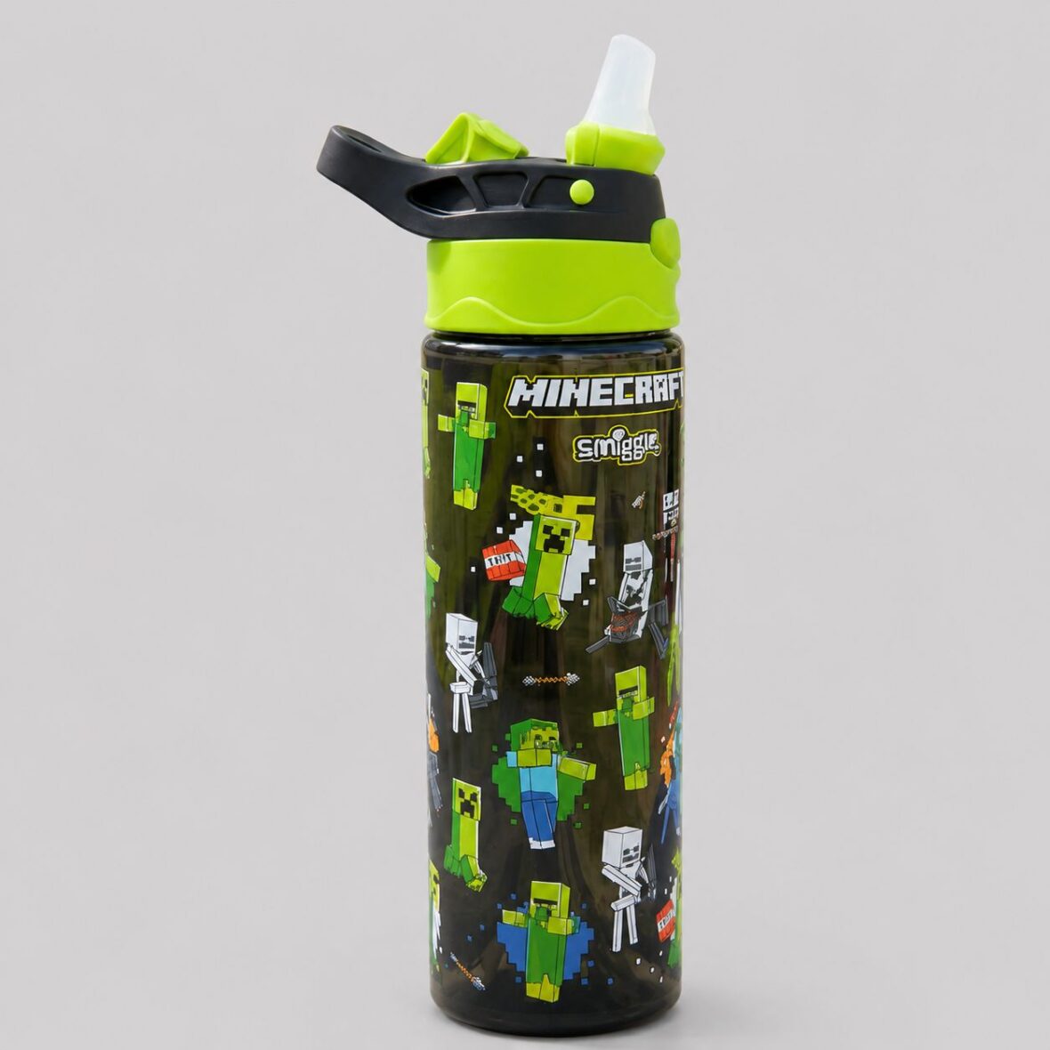 Smiggle Minecraft Plastic Flip Drink Bottle 650Ml2