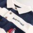 Striped Character Button Neck Knitted Polo Shirt 3