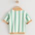 Striped Character Button Neck Knitted Polo Shirt 1