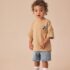 Tan Brown Mickey Mouse Short Sleeve T-Shirt 3