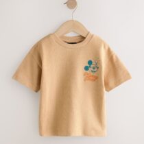 Tan Brown Mickey Mouse Short Sleeve T-Shirt 4