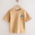 Tan Brown Mickey Mouse Short Sleeve T-Shirt 4