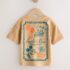Tan Brown Mickey Mouse Short Sleeve T-Shirt 1