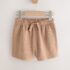 Tan Brown Textured Shorts 4
