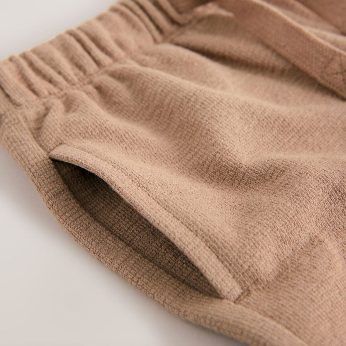 Tan Brown Textured Shorts 4