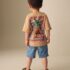 Tan Cheetah Havana Sunset Short Sleeve Back Print T-Shirt 1