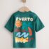 Teal Blue Puerto Rico Short Sleeve Back Print T-Shirt 3