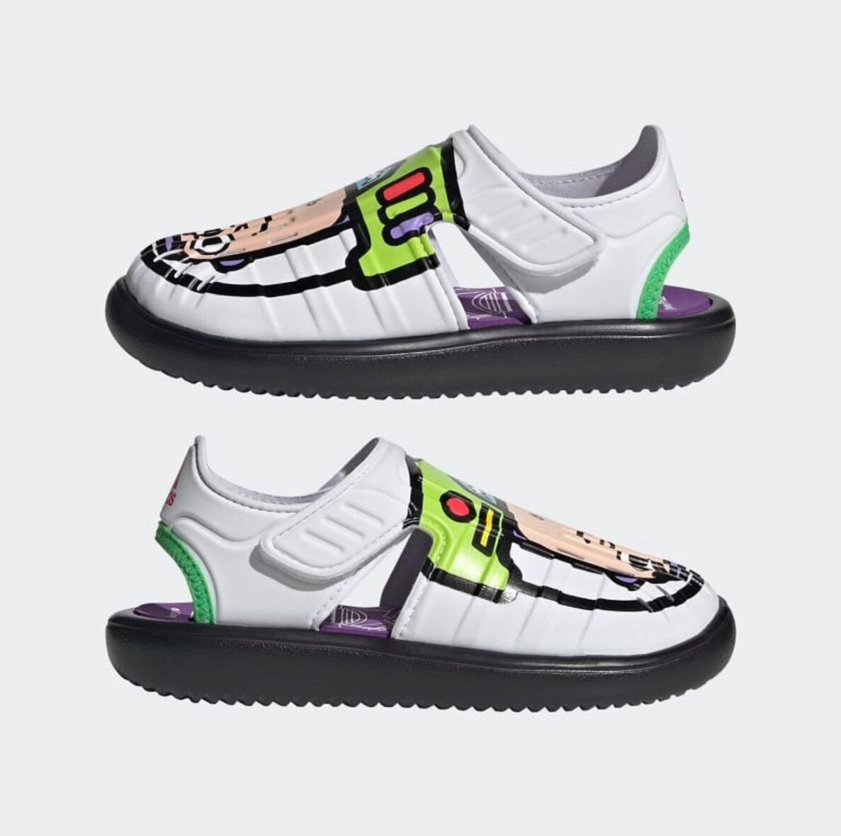 Toy story Buzz lightyear Adidas Closed-toe Summer Waterproof Sandals White Purple 5