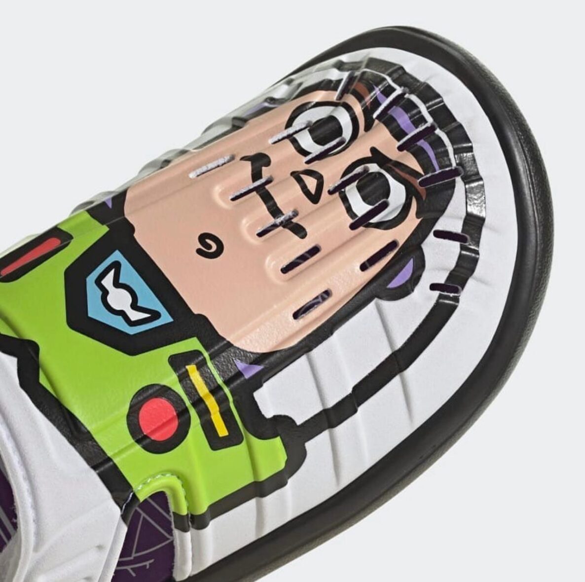 Toy story Buzz lightyear Adidas Closed-toe Summer Waterproof Sandals White Purple 6