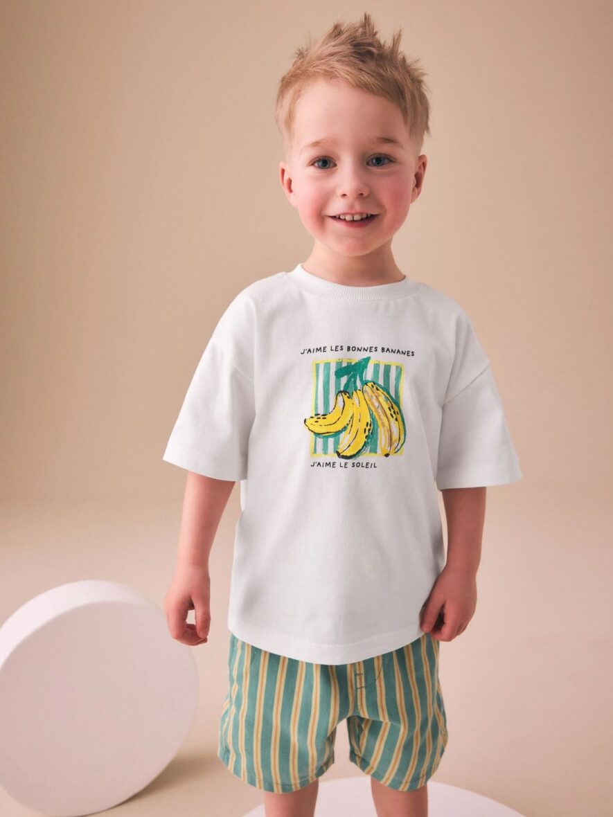 White Bananas Short Sleeve Back Print T-Shirt 2
