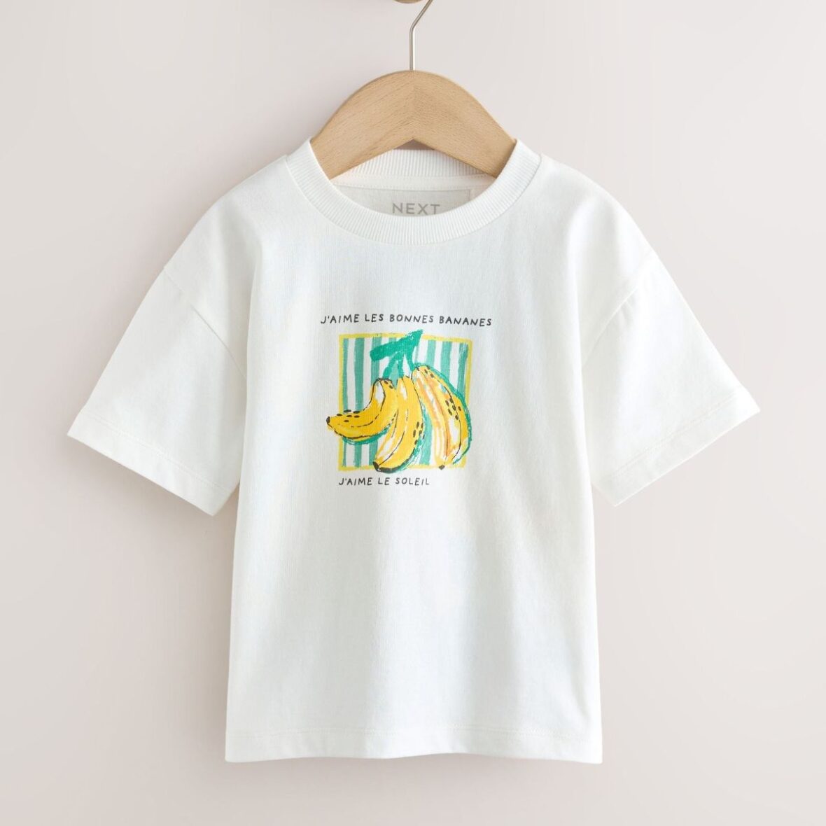 White Bananas Short Sleeve Back Print T-Shirt (3mths-7yrs)