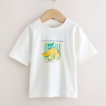 White Bananas Short Sleeve Back Print T-Shirt 1