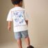 White Beach Short Sleeve Back Print T-Shirt 1