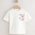 White Beach Short Sleeve Back Print T-Shirt 2