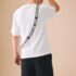 White/Black Minecraft Bag T-Shirt and Shorts Set 4