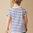 White/Blue Stripe Seagull Short Sleeve 3D Padded T-Shirt 4