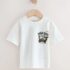 White Dinosaur Oversized Short Sleeve Back Print T-Shirt 3