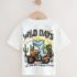 White Dinosaur Oversized Short Sleeve Back Print T-Shirt 1