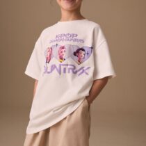 White Huntrix KPOP Demon Hunters Short Sleeve T-Shirt 4