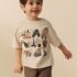 White Neutral Diggers Short Sleeve Appliqué T-Shirt 3