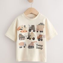 White Neutral Diggers Short Sleeve Appliqué T-Shirt 4