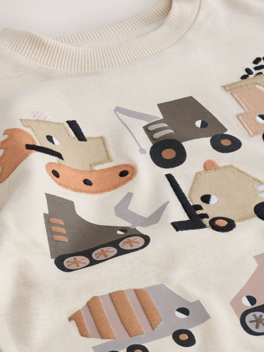 White Neutral Diggers Short Sleeve Appliqué T-Shirt 44