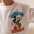 White Printed Mickey Mouse Short Sleeve T-Shirt 4