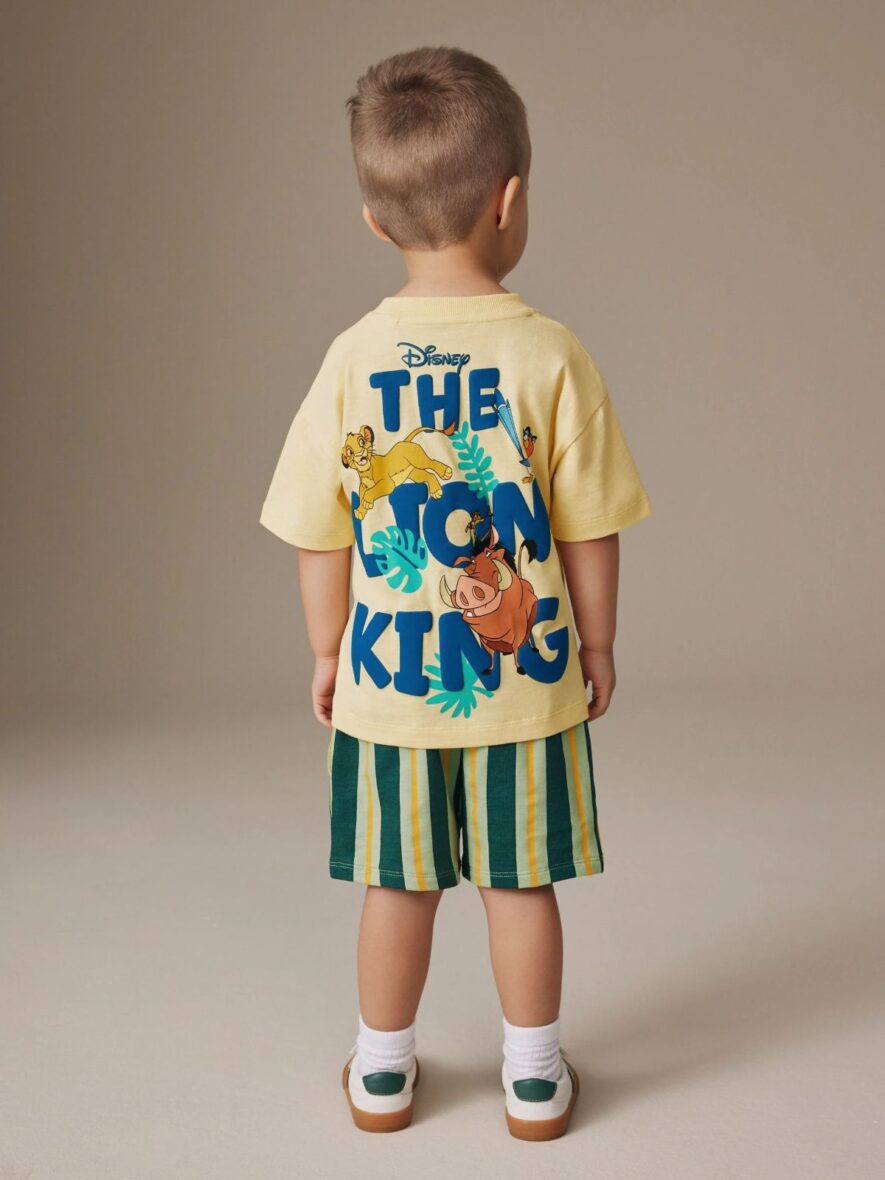 Yellow Lion King Short Sleeve T-Shirt & Shorts Set 2