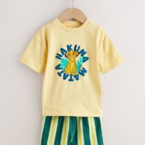 Yellow Lion King Short Sleeve T-Shirt & Shorts Set 1