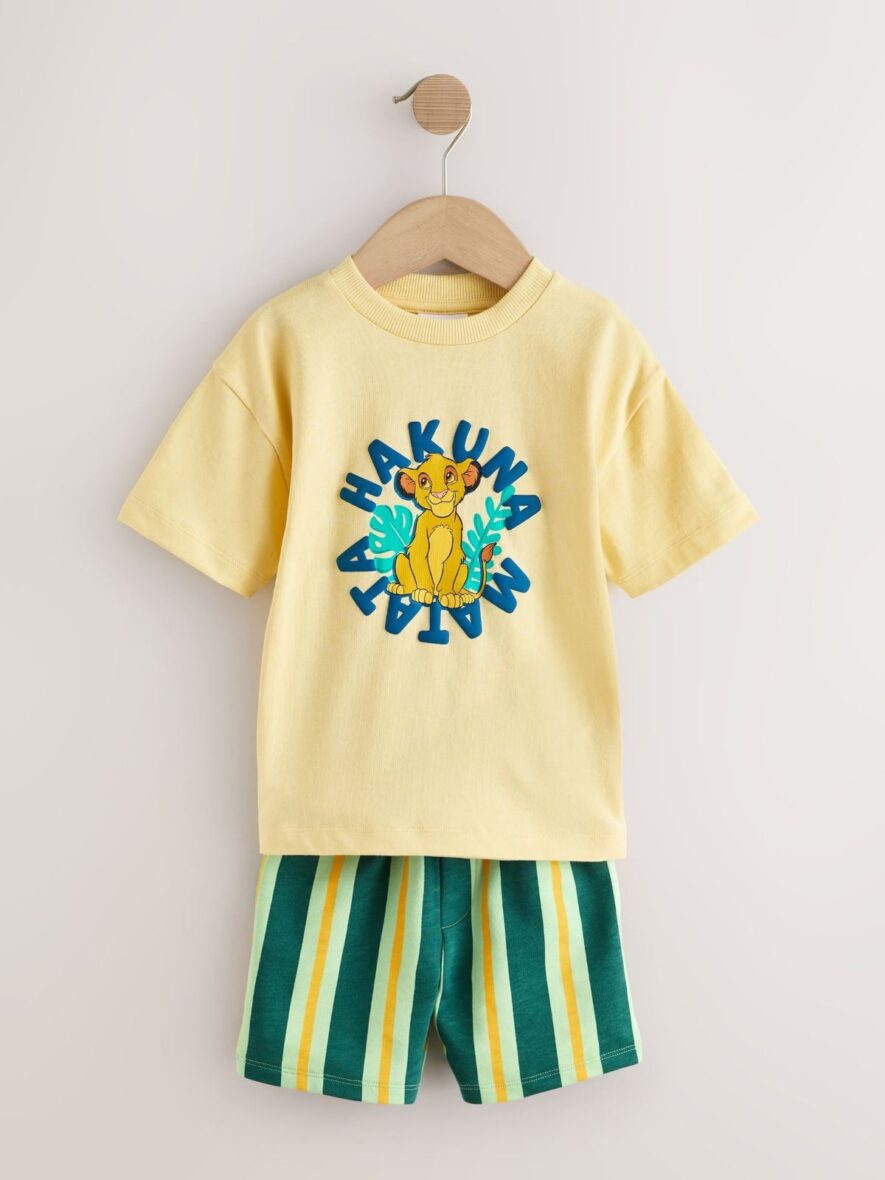 Yellow Lion King Short Sleeve T-Shirt & Shorts Set (6mths-8yrs)