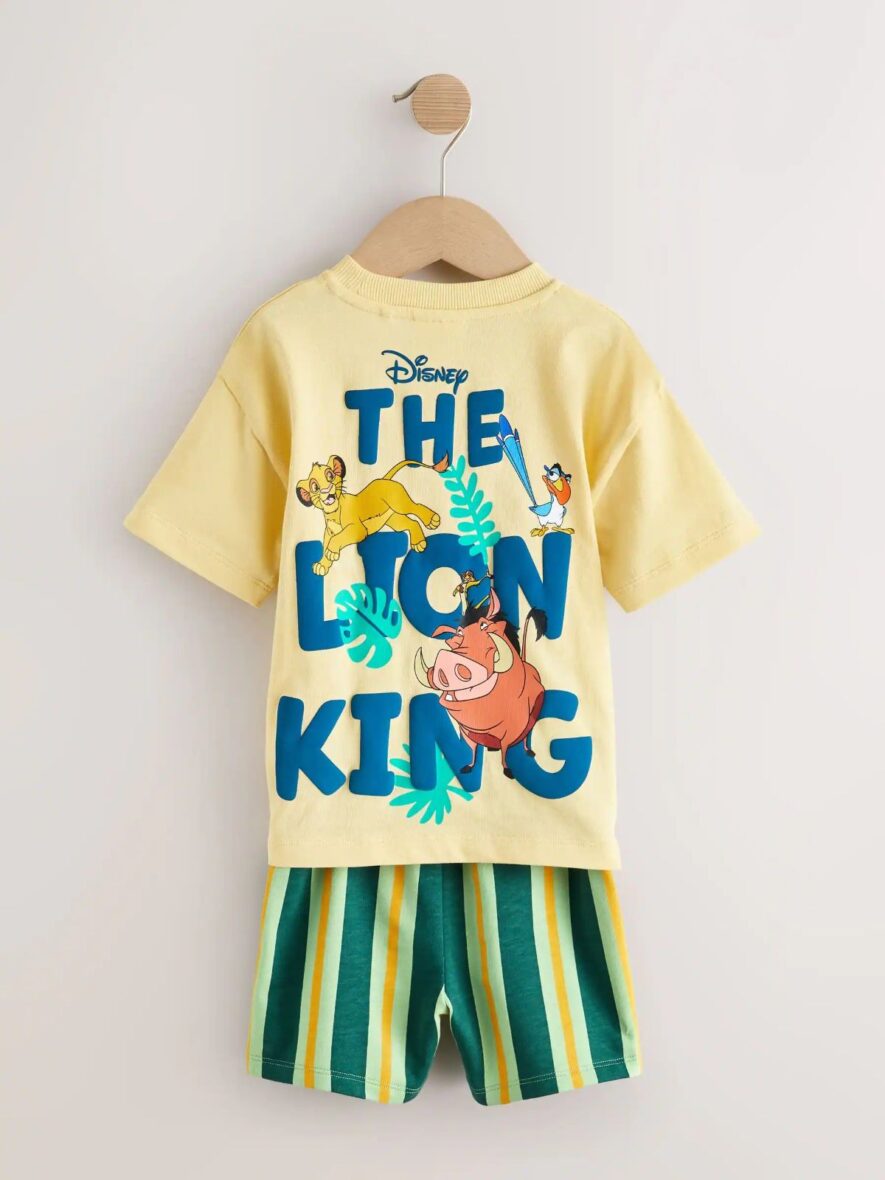 Yellow Lion King Short Sleeve T-Shirt & Shorts Set 4