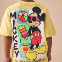 Yellow Mickey Mouse Short Sleeve T-Shirt 3