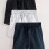 Black/Grey/Navy Blue Jersey Shorts 3 Pack 4