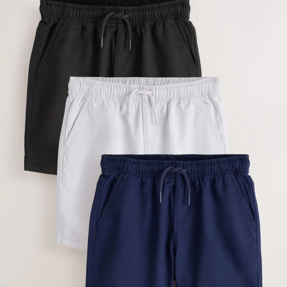 Black/Navy/Grey 3 Pack Shorts (3-16yrs)