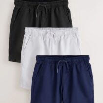 Black/Navy/Grey 3 Pack Shorts 4