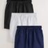 Black/Navy/Grey 3 Pack Shorts 4