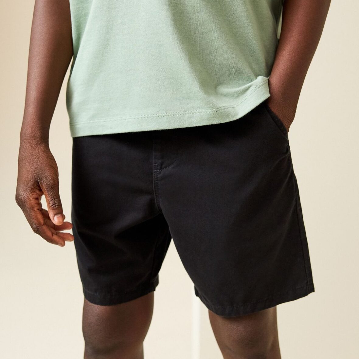Black Regular Fit Shorts 1