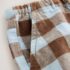 Blue/Brown Gingham Linen Blend Pull On Shorts 1