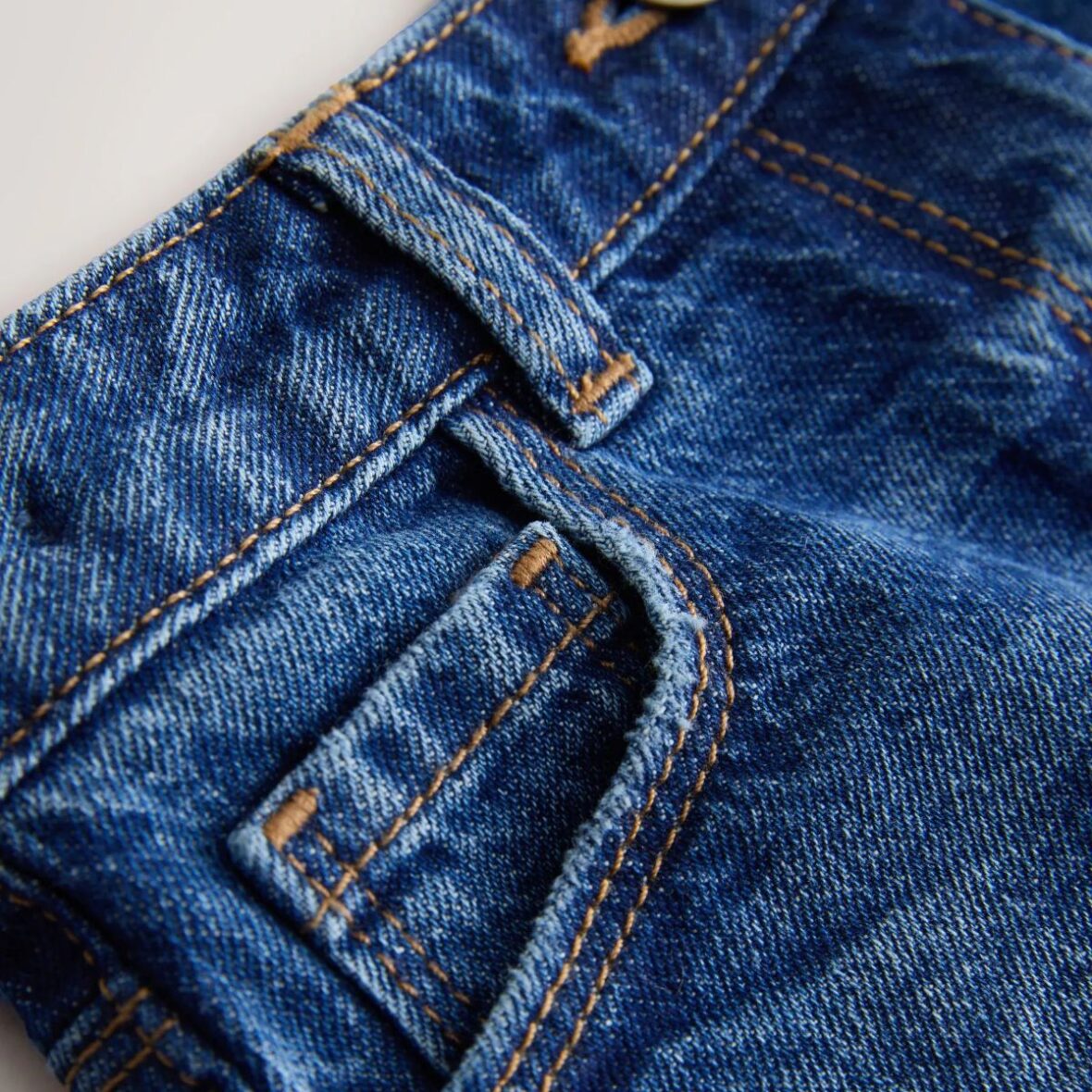 Blue Regular Length Frayed Edge Denim Shorts 2