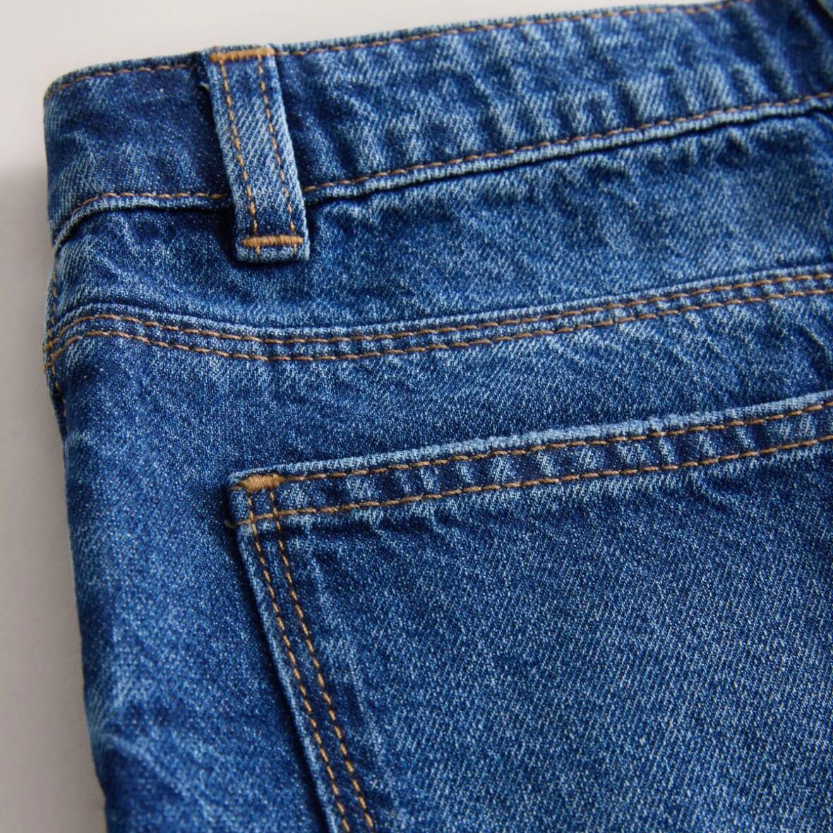 Blue Regular Length Frayed Edge Denim Shorts 3