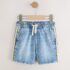 Blue Side Stripe Pull On Loose Denim Shorts 1