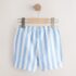Blue Stripe Linen Blend Pull On Shorts 1