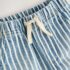 Blue/White Stripe Pull On Loose Denim Shorts 3